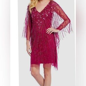 NWT! Adrianna Papell kaftan beaded dress XS